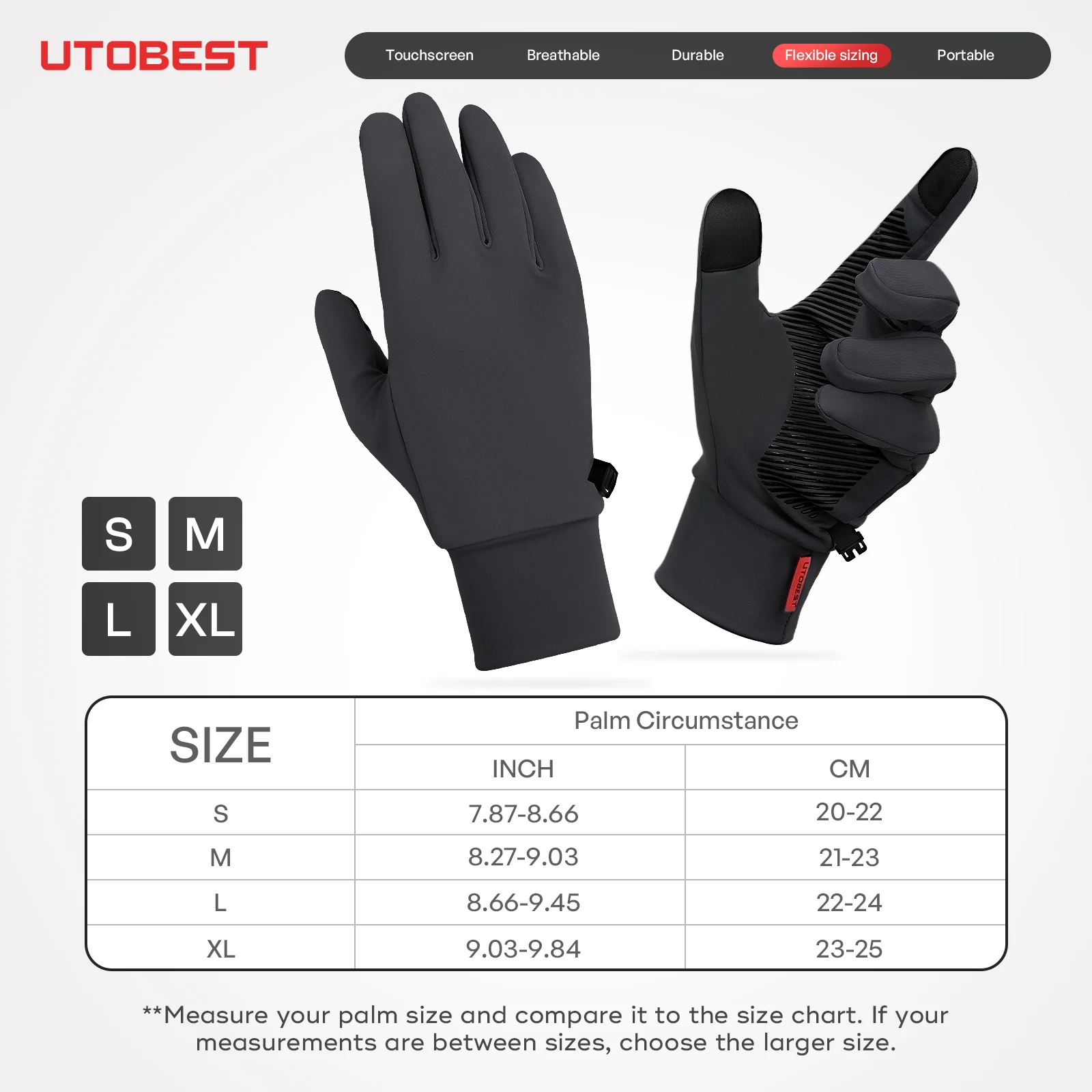 Picture 6: UTOBEST Lightweight Running Gloves Touch Screen Anti-Slip Warm Gloves Liners for Cycling Sporting Driving