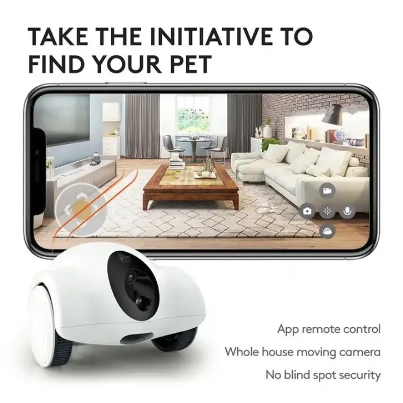 Imagem -06 - Pet Companion Laser Toy Conexão Wi-fi Dispensador de Alimentos com Câmera Robô Inteligente para Gato e Cachorro