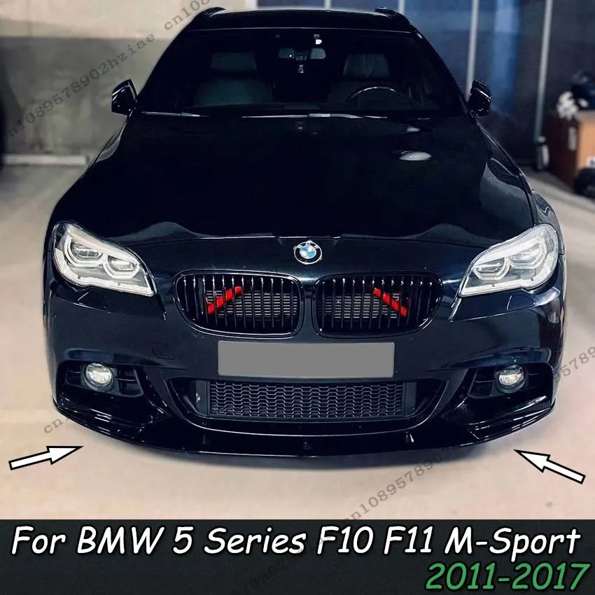 For BMW 5 Series F10 F11 M-Sport 535i 528i M550d 2011-2017 Car Front Bumper Lip Splitter Diffuser Body Kit Spoiler Trim Tuning