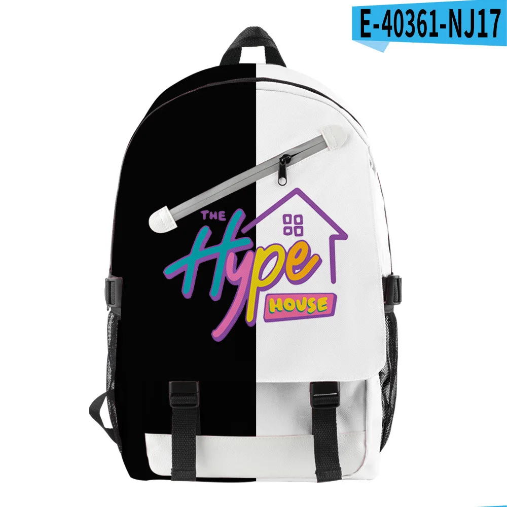 Harajuku Novelty The Hype House Student School Bags Unisex 3D Print Oxford Waterproof Notebook multifunction Travel Backpacks