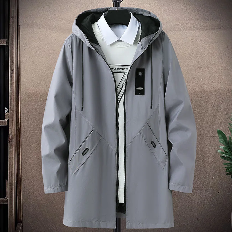 

2024 Spring and Autumn New Fashion Trend Solid Color Windproof Windbreaker Men's Casual Relaxed Comfortable High Quality Coat