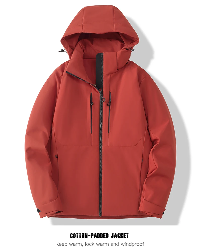 JNLN Warme Fleecejacke für Herren und Damen, wasserdicht, winddicht, Wintermantel, Unisex, Outdoor, Wandern, Camping, Skifahren, Klettern, Windjacke – Detail 15