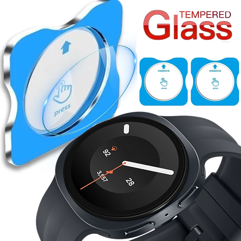 Screen Protector for Samsung Galaxy Watch 9 8 40mm 44mm 8Classic 46mm Tempered Glass With Auto-alignment Installation Glass Film