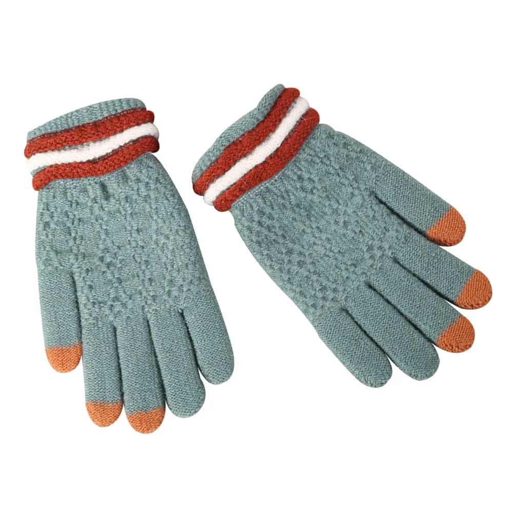 Touch Screen Gloves Women Men Warm Winter Full Finger Knit Stretch Outdoor Sports Gloves Cycling Hiking Snow Sports