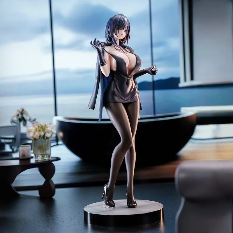 1/6 original hanabee vestido preto versão anime figura colecionável personagem japonês menina modelo pvc figura de ação brinquedo para fãs