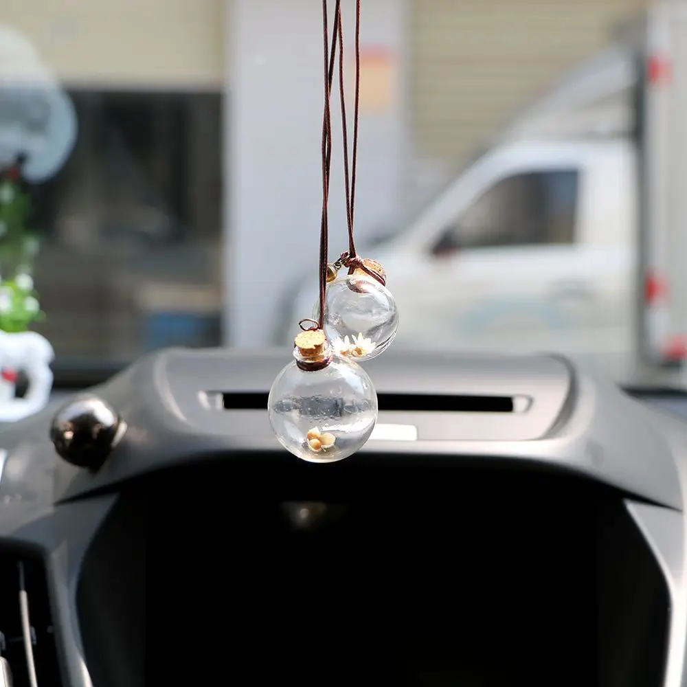 Flower Home Decor Car-styling Air Freshener Car Perfume Empty Bottle Auto Ornament Pendant For Essential Oils