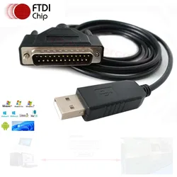 USB RS232 DB25 Serial Cable for Mori Seiki CNC PC Interface Cable SL-15/25/125 Program Cable