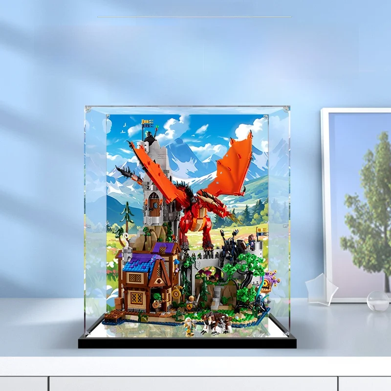 

High Transparency Storage Display Box for 21348 Dragon And Dungeon Red Dragon Legend Model Display Box by Yan Huang