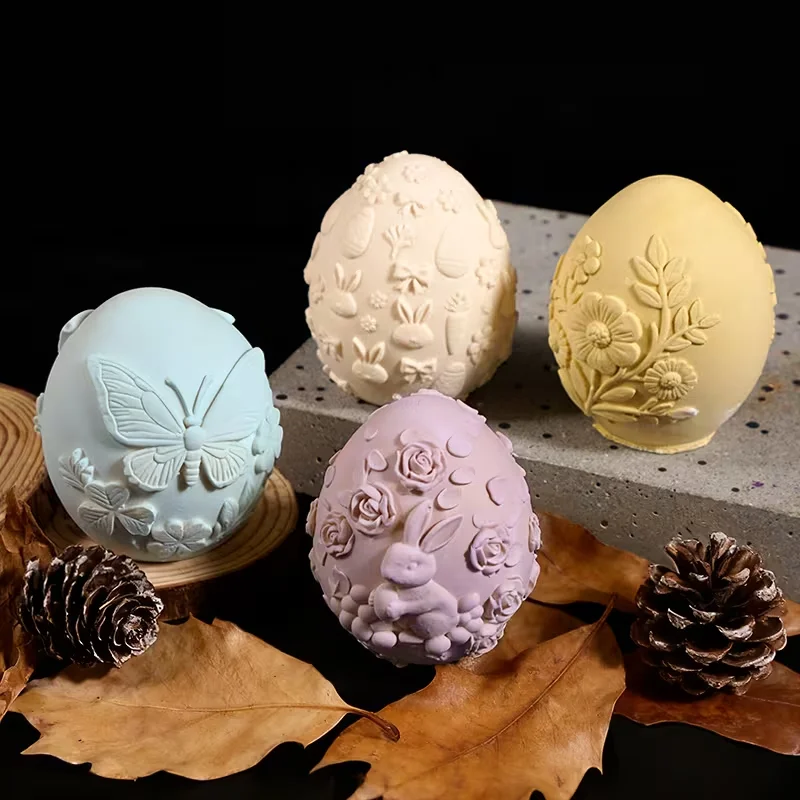 

Изготовление смолы/свечей — рельефные формы для кроликов, яиц, цветов и бабочек своими руками с нерегулярным яйцеобразным шариком для свечей на Пасху