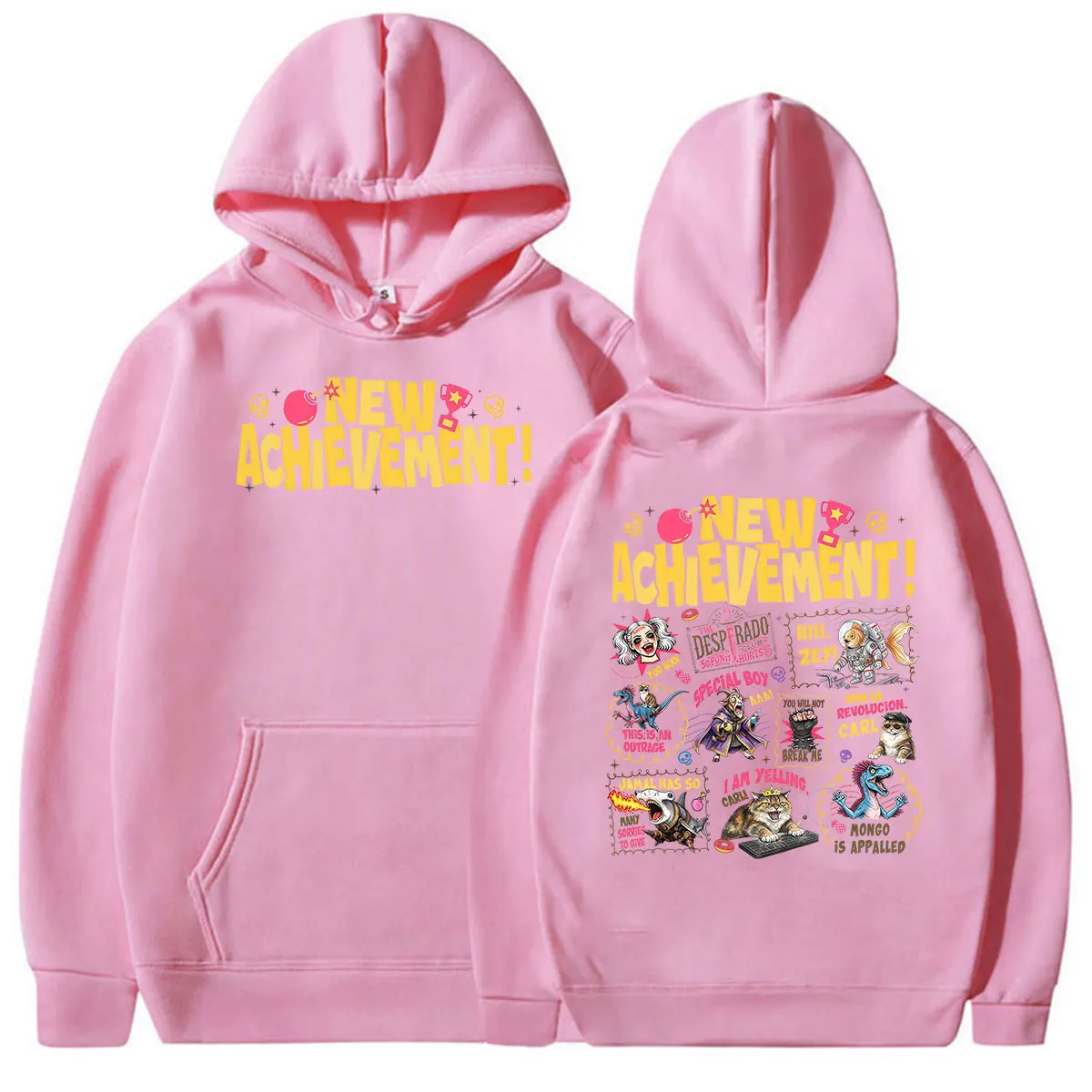 Neuer Achievement Dungeon Crawler Carl Hoodie Princess Donut Game Pullover Sweatshirt für Männer und Frauen Vintage Langarm Mode Kapuzenpullover – Detail 13