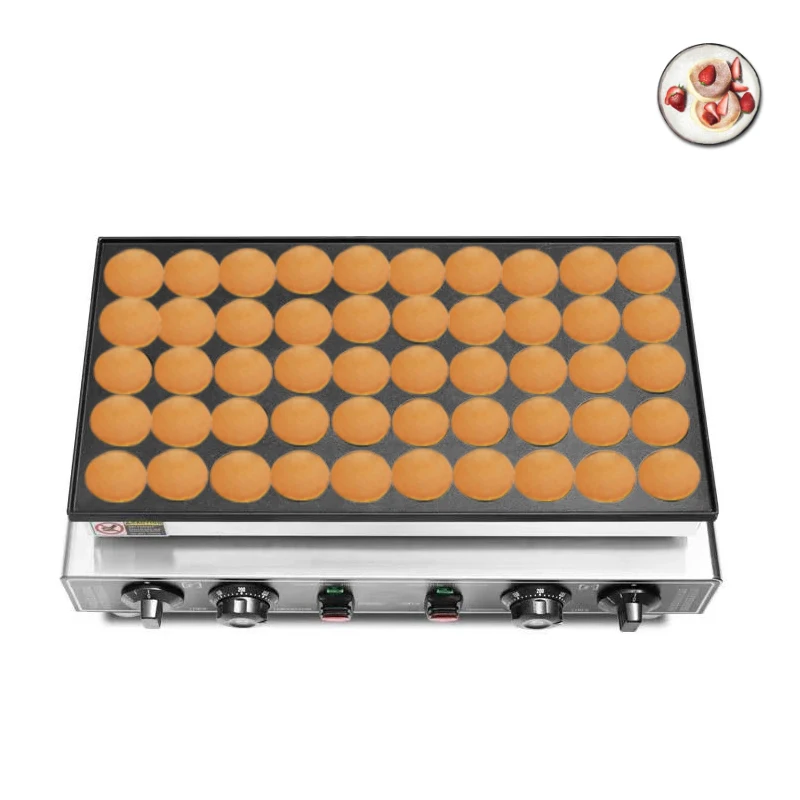 Máquina eléctrica comercial para hacer waffles, Mini máquina holandesa para tortitas Dorayaki, 50 piezas, electrodomésticos de cocina para aperitivos