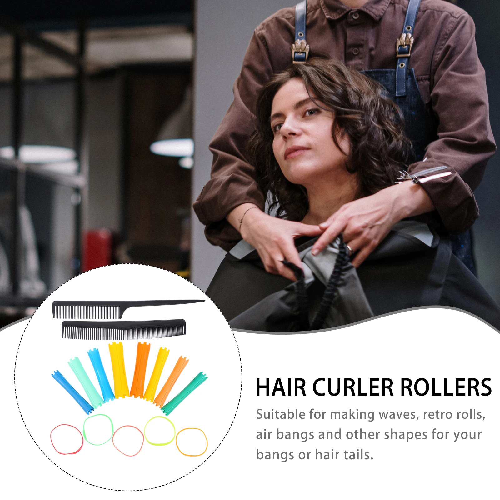 

Curlers Hair Styler Rollers Spiral Root Perm Rod Curly Styling Tools Bun Makers for Women Supply Bang Dressing Curling Miss