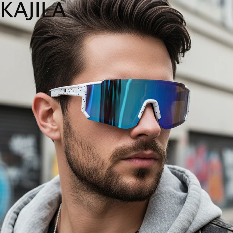 

Fashion Sports Polarized Punk Sunglasses Women Men 2025 Luxury Brand Designer One-Piece Cycling Shield Sun Glasses For Ladies