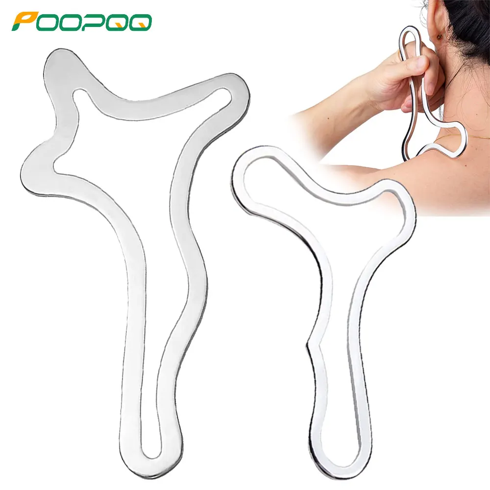 

Gua Sha Scraping Massage Tool, Stainless Steel Muscle Scraper, Metal IASTM Tool Lymphatic Drainage Therapy & Muscles Pain Relief