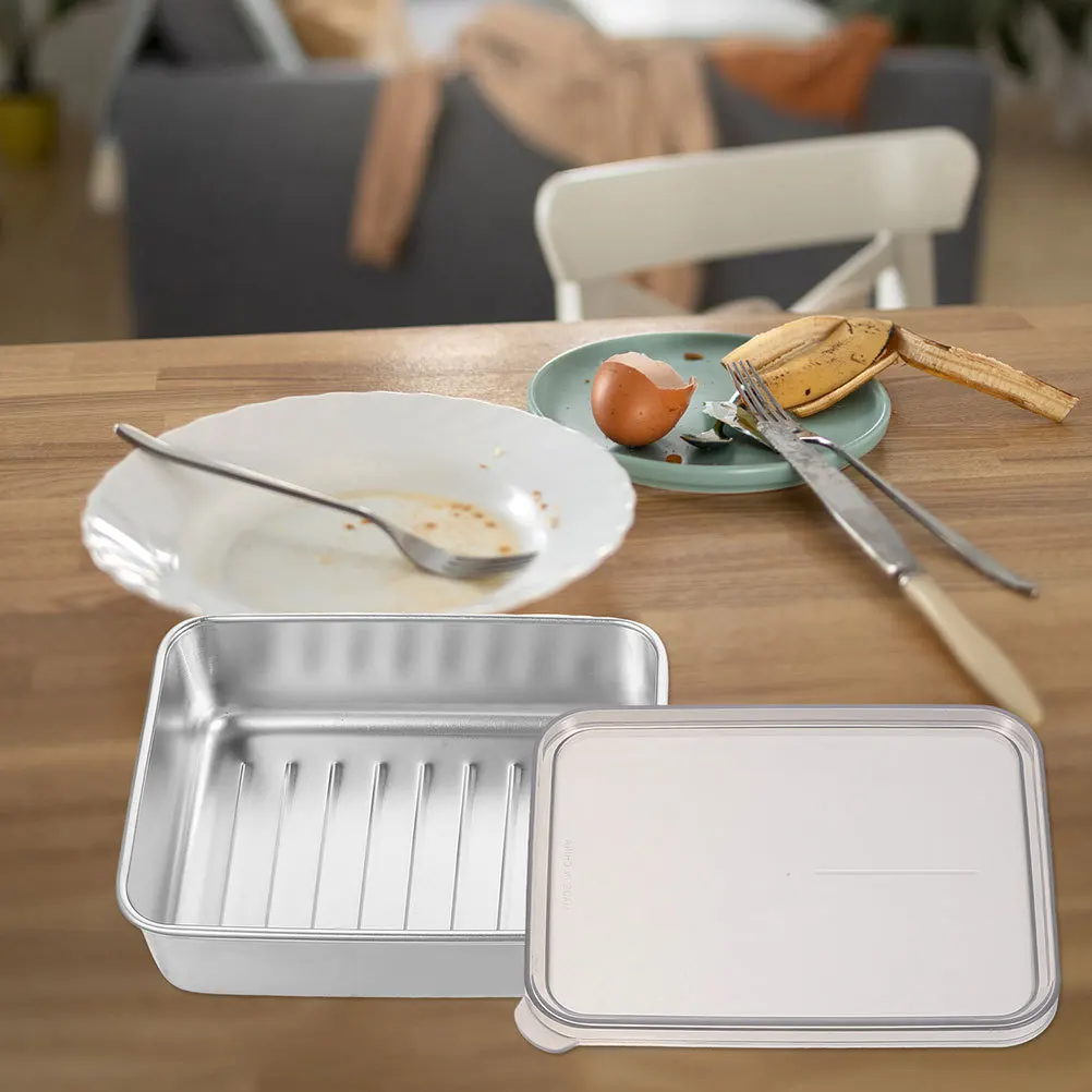 

2pcs Storage Containers For Fridge Sliced Cheese Butter Bacon Keeper Kitchen Refrigerator Organizer - Cheese Container With