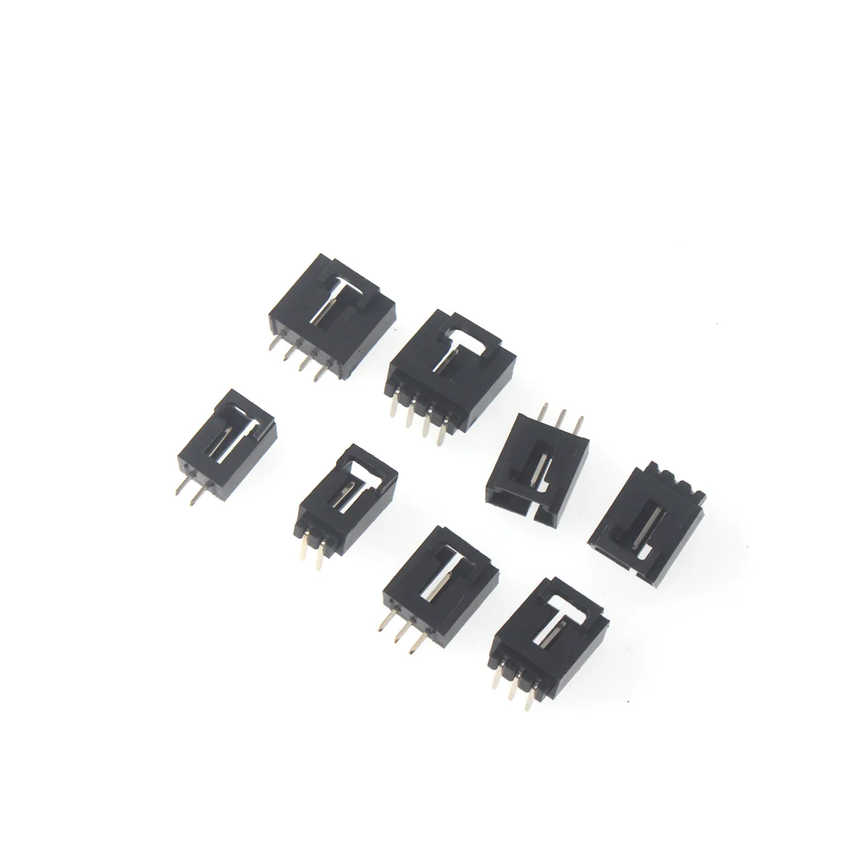 10PCS Dupont Connector MX2.54 Single Row With Belt Buckle 2.54MM Straight Pin Header Curved Pin Header 2P 3P 4P 5P 6Pin
