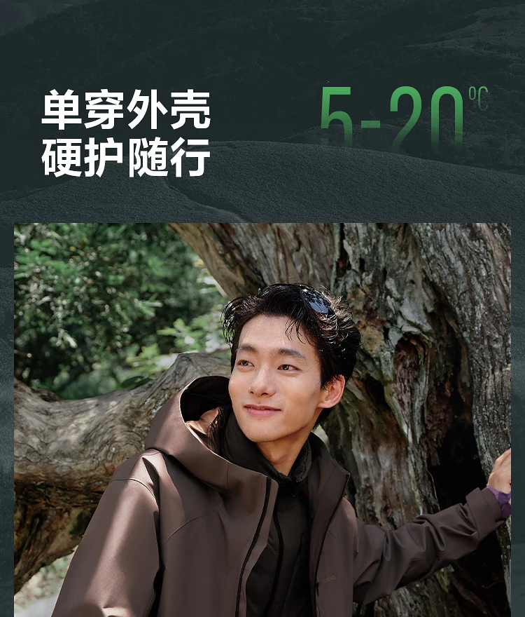 BOSIDENG 3‑In‑1 Outdoor Jacket 90 Goose Down 700+ Fill Power Detachable Liner Temperature Control Hooded Coat
