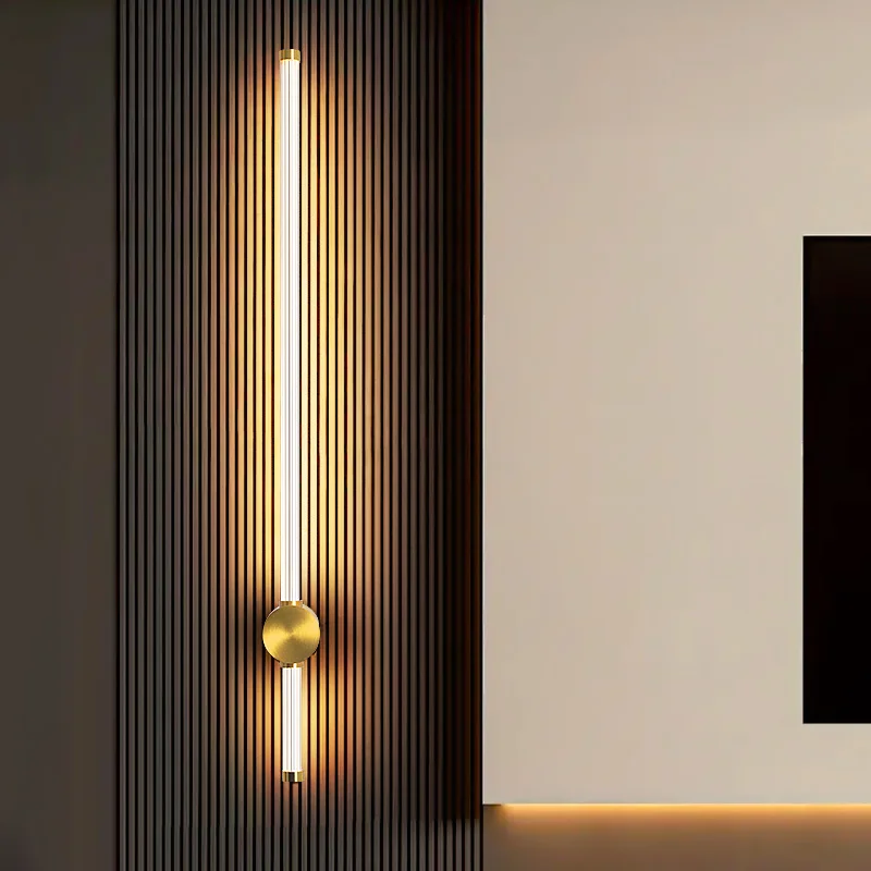 الحديثة وحدة إضاءة LED جداريّة مصباح شمعدانات جدارية النحاس الجدار ضوء الاكريليك عاكس الضوء إضاءة داخلية لغرفة المعيشة الممر تركيب المصابيح #1