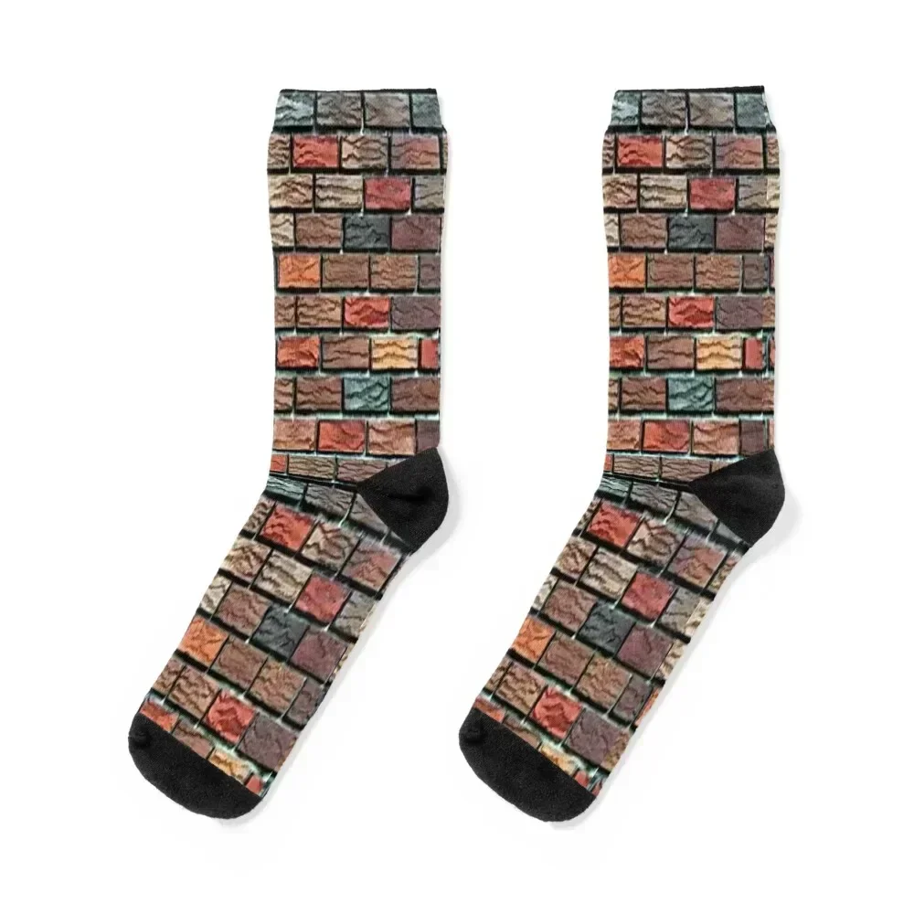 

New Wall Bricks Design Socks christmas stocking Children's Socks Girl Men's