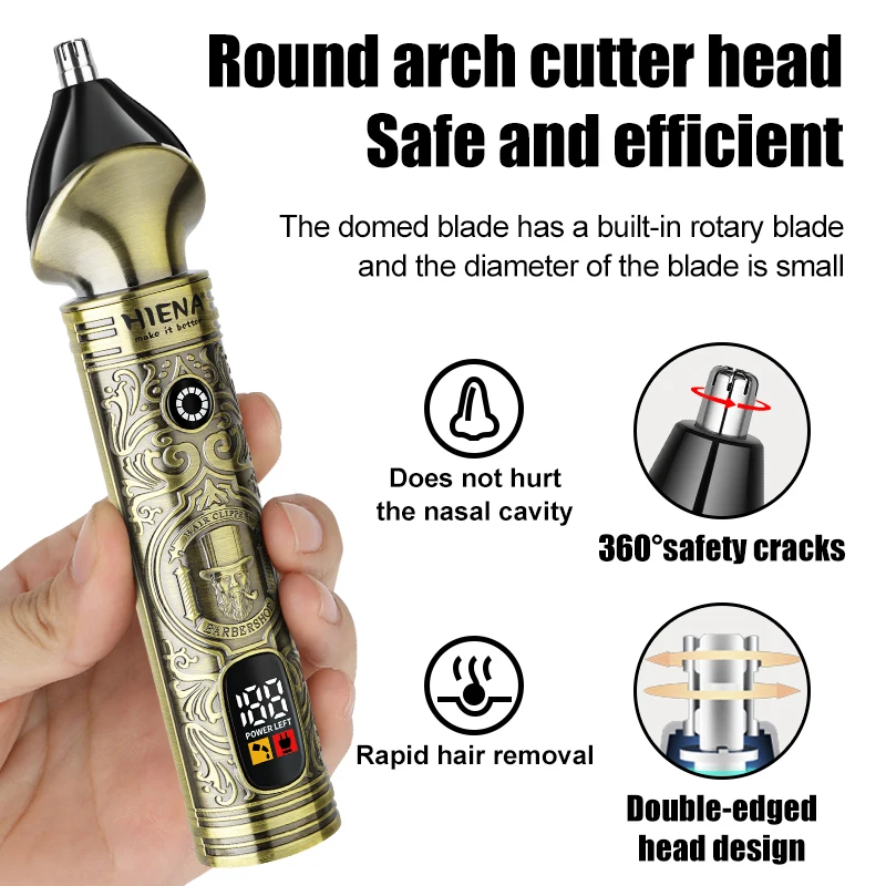 ヘアカット電気バリカン UBS 充電式コードレスひげトリマー男性強力な電気バリカントリミングツール