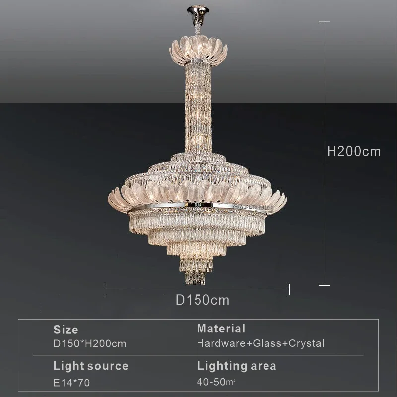 ثريات السقف كريستال قلادة مصباح التصميم الحديث تركيبات الإضاءة الفاخرة المنزل بريق بهو معلقة ضوء ديكور المنزل