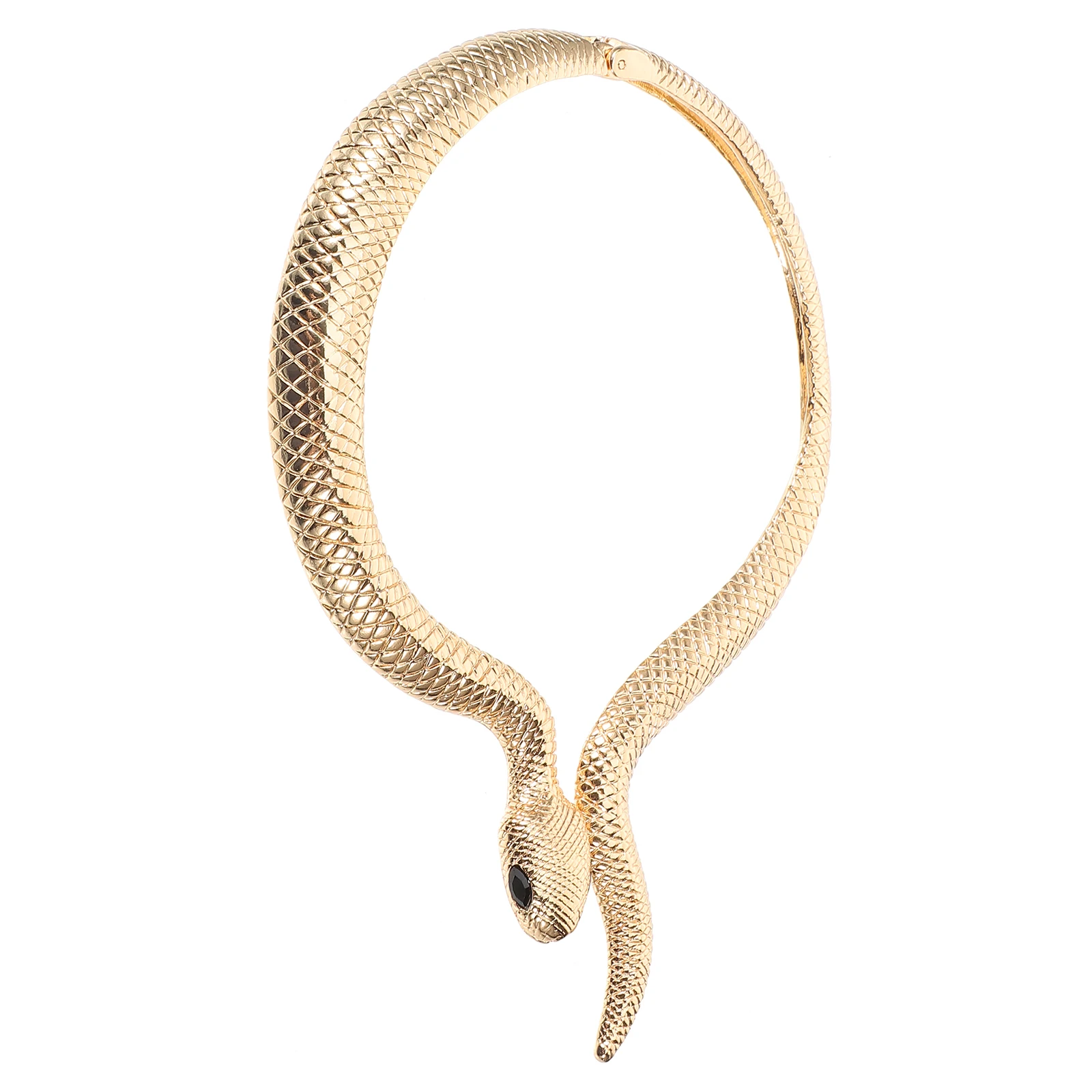 

Exaggerated Retro Snake Jewelry Choker Gold Color Neck Decoration Women Halloween Party Jewelry Spring Shape Bib