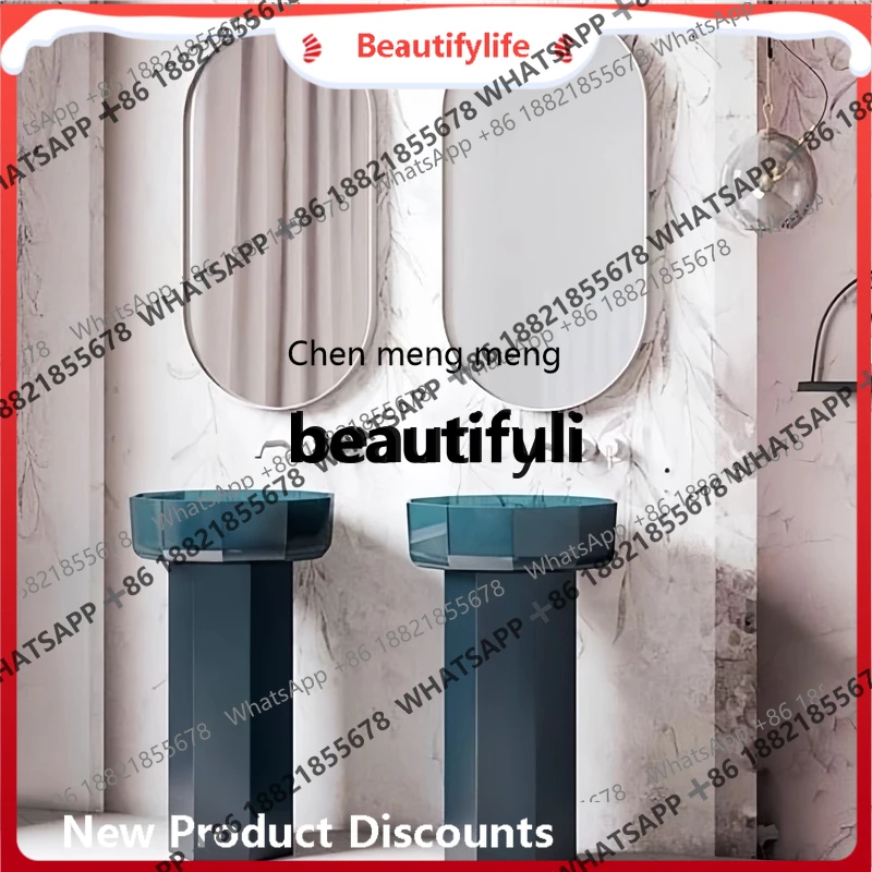 

X J45 New minimalist integrated floor-standing wash basin and wash basin hotel column type