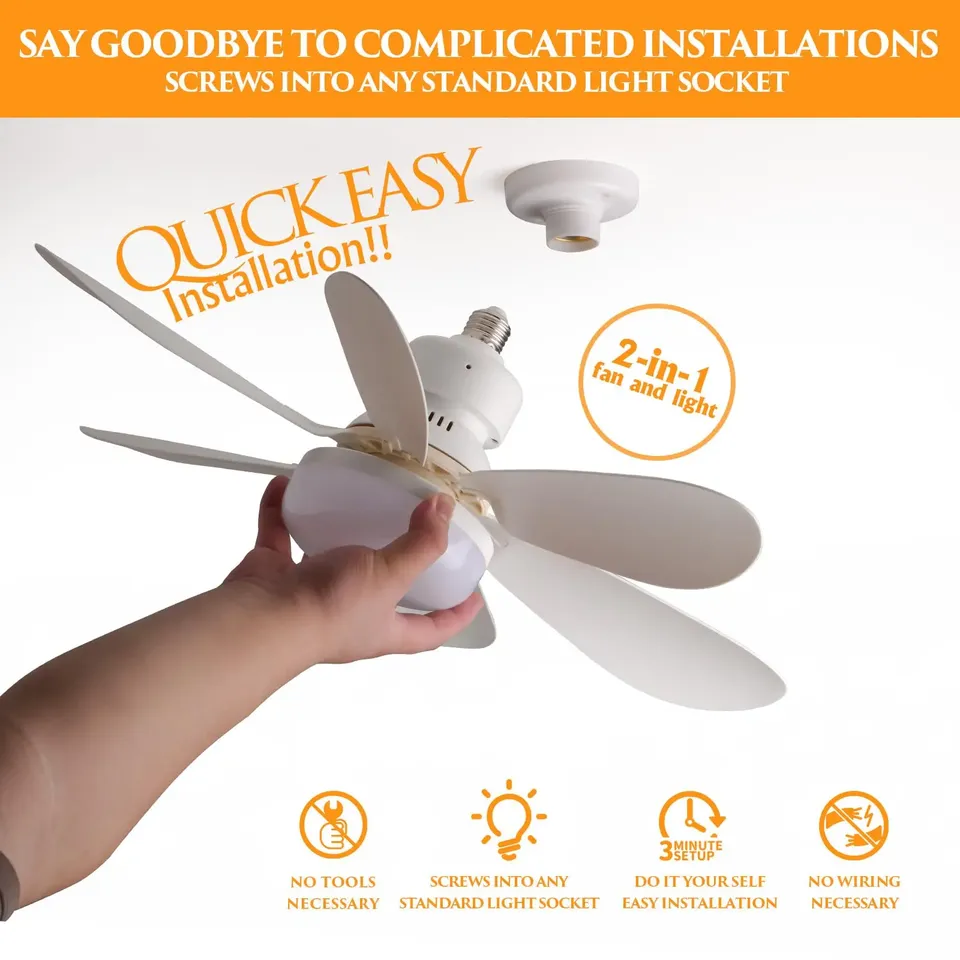  LED 40W Fan Ceiling Lamp Comfort Air Circulation Brightness Adjustment Wide Voltage 85-265V for Family Living Room Study Use