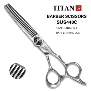 Titan Stainless Steel Hair Scisors, Hairdressing Tool, Thinning Cut Style, 6 10 Main Titan Treasure Sales - №9