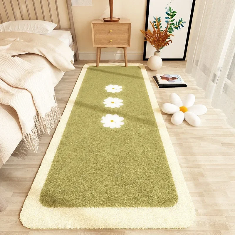 Cream Style Bedroom Anti-slip Carpet Thickend Plush Carpets for Living Room Fluffy Soft Bedside Floor Mat Washable Cloakroom Rug