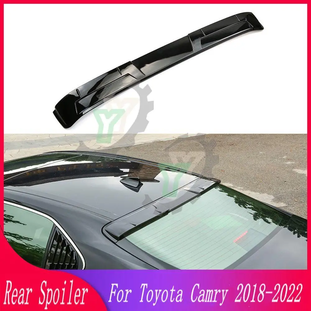 

Carbon Fiber Look/Gloss Black Car Rear Window Roof Wing Spoiler Wing Refit Trim For Toyota Camry 8thGen 2018 2019 2020 2021 2022