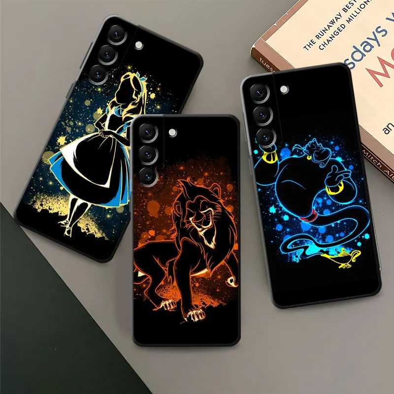 Luxury Case for Samsung Galaxy S24 S10 S9 S10e S23 Ultra 5G S20 FE S8 S21 Plus S22 Elsa Ariel Princess Disney Cover TPU Soft