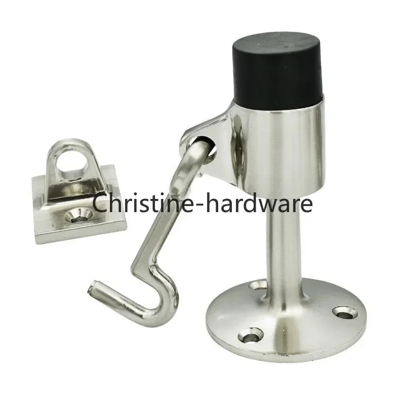 Anti-collision Door Stop Suction with  Buckle  Bump Buffer Door Top Block Glass Stopper Locator Rubber Zinc Alloy