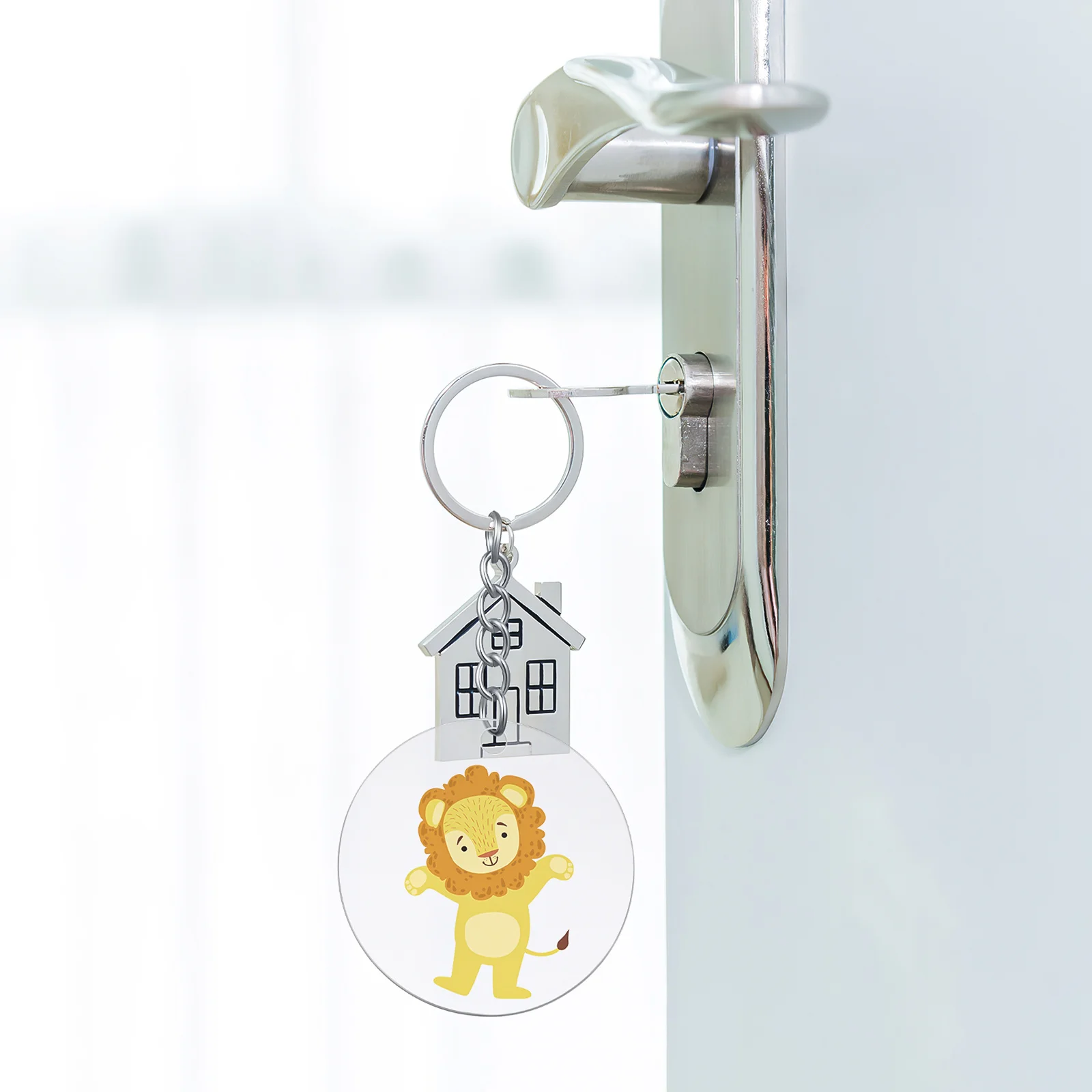 

Transparent Round Keychain Blanks 48pcs Acrylic Circle Discs Set DIY Key Ring Holder for Custom Craft Projects