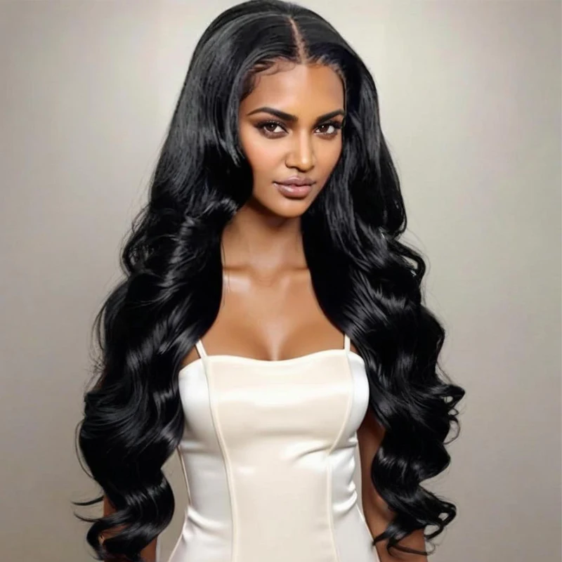 

Синтетический парик с волнистыми волосами, 24 дюйма, с прозрачным HD-кружевом 13x4, плотность 150%, для женщин