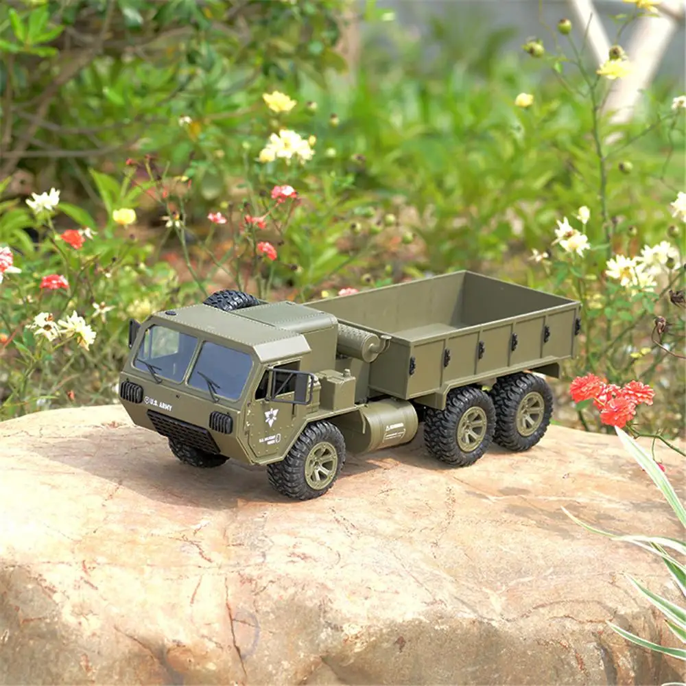 Hot Sale 6 Wheel Drive 2.4G APP Radio Control 720P HD Camera Military Loadable Army Truck Climbing  Card Hobby RC Car Toy Gift