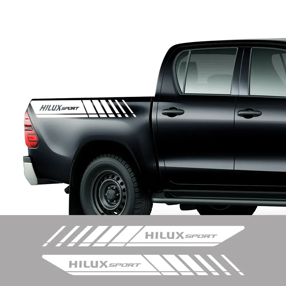 Car Stickers For Toyota Hilux Pickup Rear Trunk Side Decals Truck Graphics Stripes Vinyl Decor Cover Auto Tuning Accessories