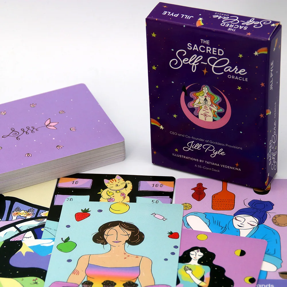 The Sacred Self-Care Oracle Popular Styles 55 Cards Decks
