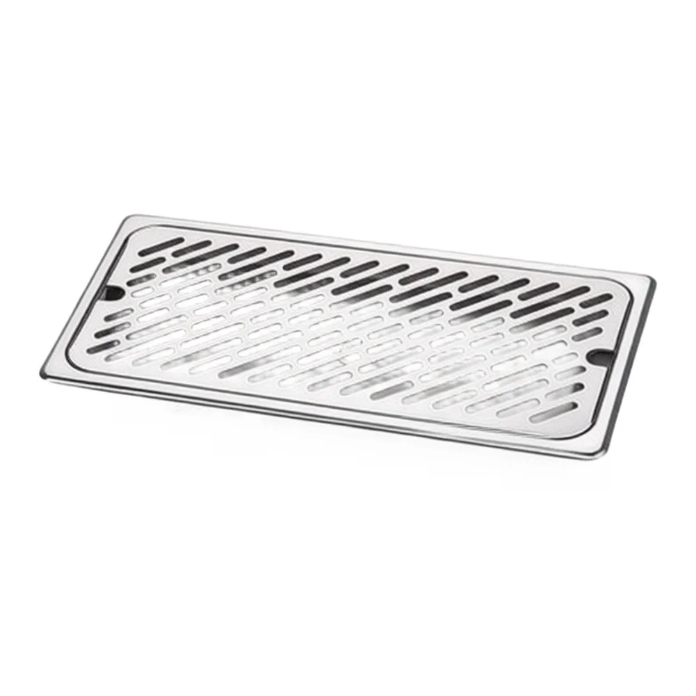 Cafe Drip Station Coffee Drain Pan Rust-proof Material Removable Split Design Anti-splash Feature Coffee Silver
