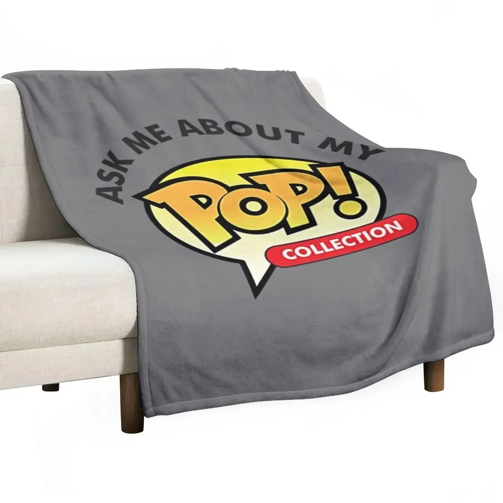 

Ask Me About my Pop! Collection T-Shirt Throw Blanket Lightweight Warm Blanket for Travel Camping