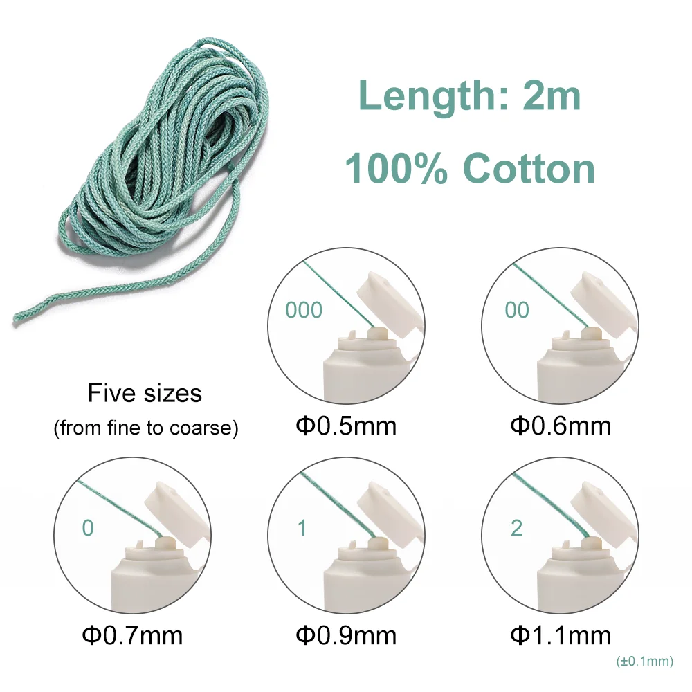 Materiali di fornitura per odontoiatria cavo di retrazione gengivale in cotone lavorato a maglia monouso per l\'igiene orale filo dentale strumento