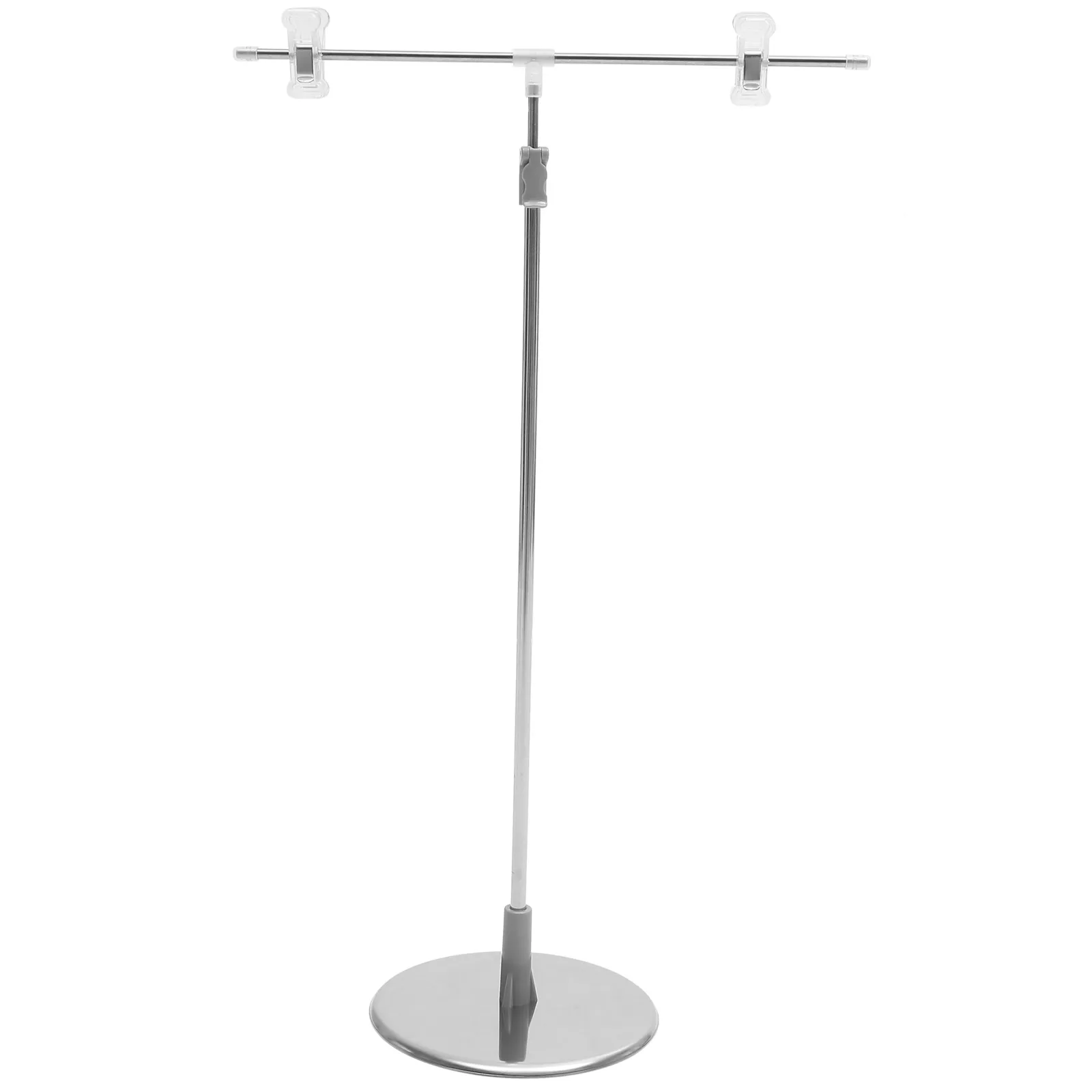 

Display Stand T-shaped Poster Welcome Sign Easel Telescopic Stainless Steel Desk