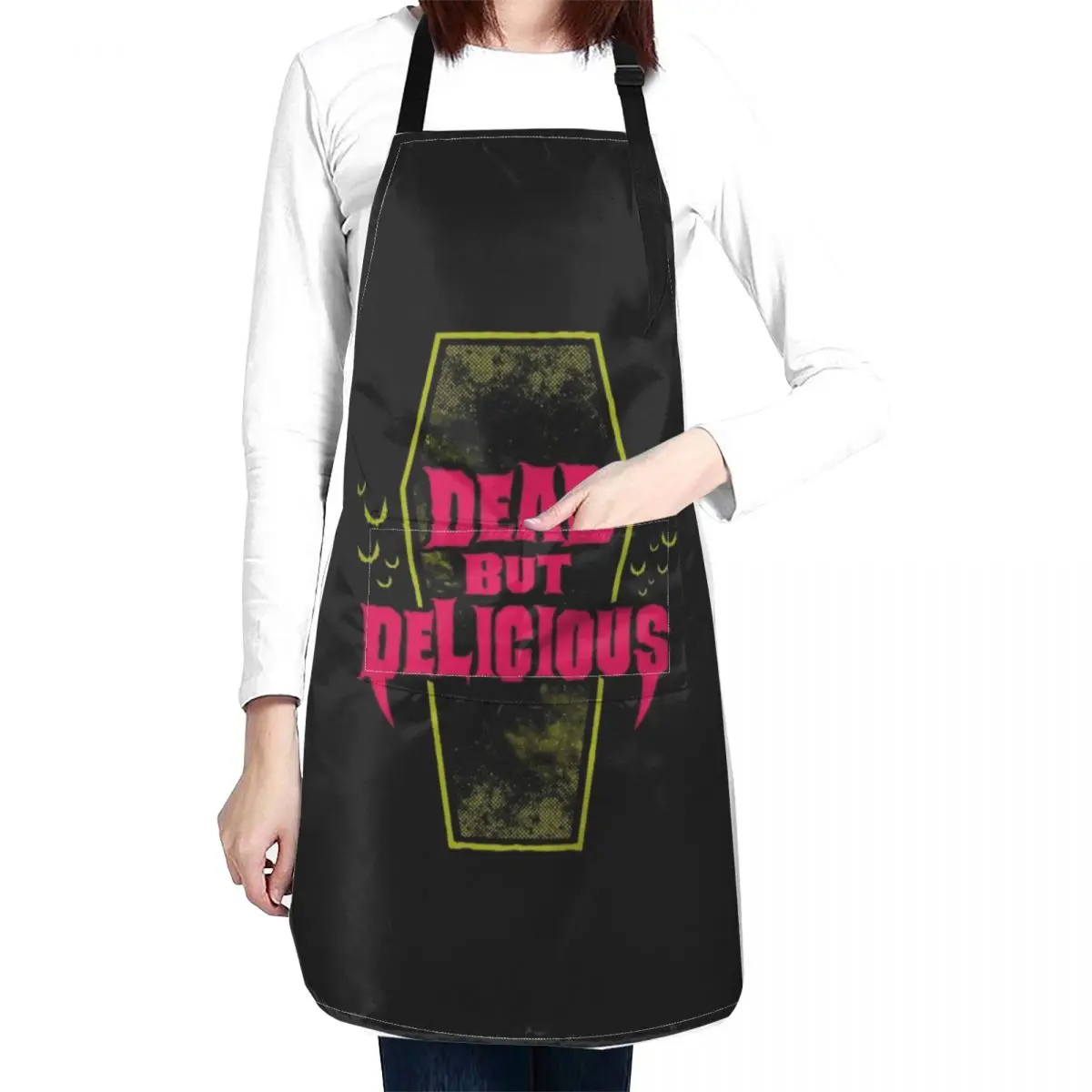 Dead but Delicious - Funny Goth Vampire Quote Apron waiter Kitchen Kawaii Accessories esthetician Apron