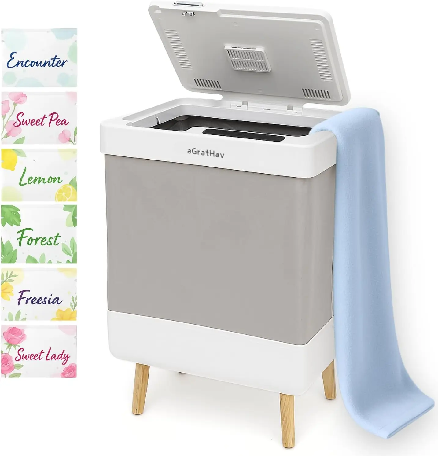 

Складное ведро-нагреватель для полотенец с таймером, объем 35 л, сертифицировано ETL, в комплекте ароматические диски