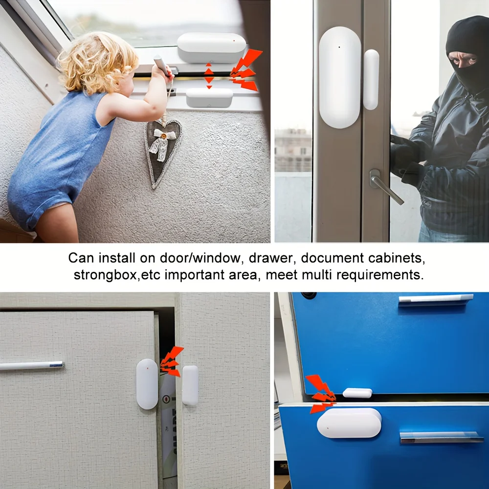 Tuya WiFi مستشعر الباب الذكي باب مفتوح ومغلق للكشف عن أمن المنزل الذكي نظام إنذار التحكم في تطبيق الحياة الذكية