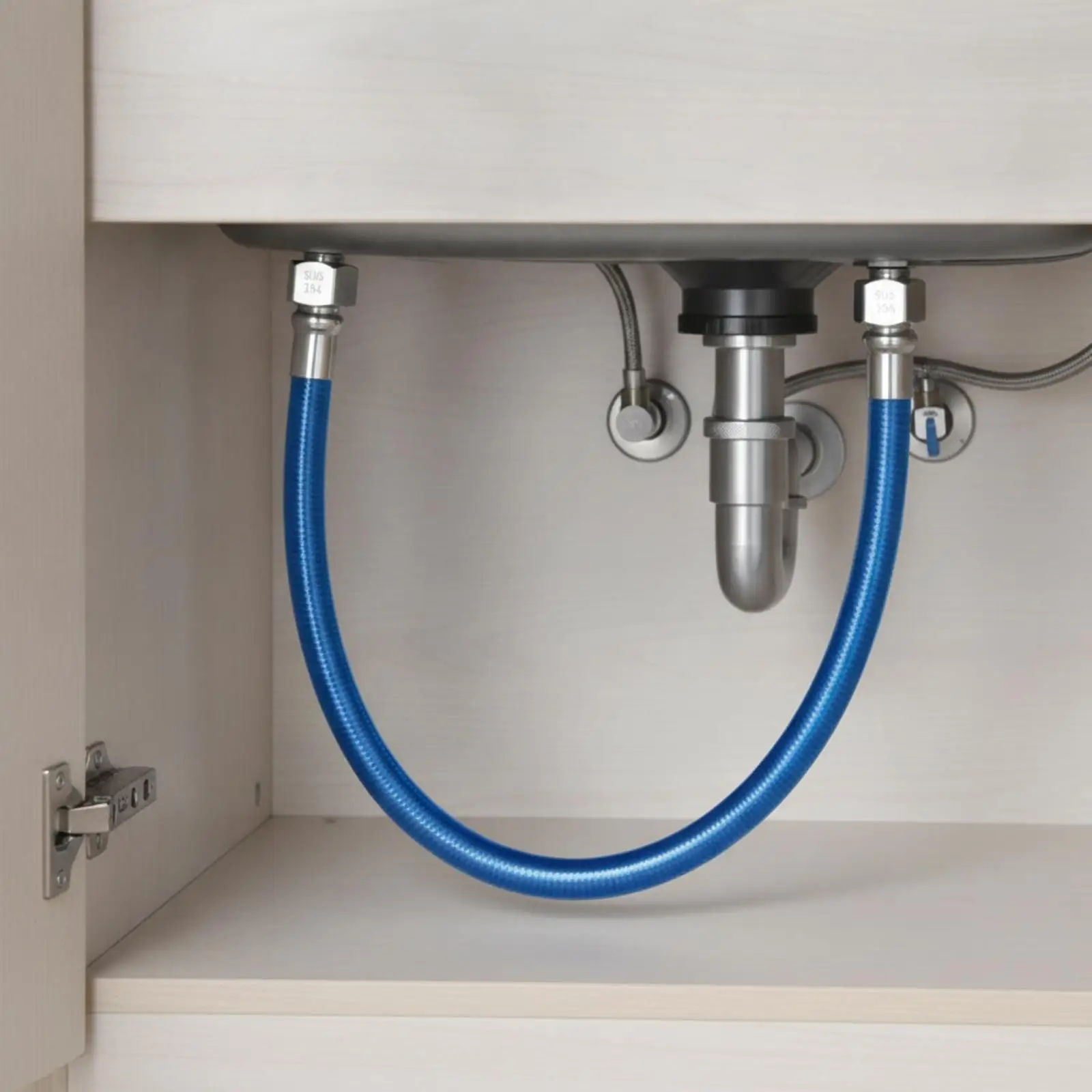 High Pressure Water Hose 304 Stainless Steel Industrial Connector with Wrench Kit for Sink Faucet Corrugated Line
