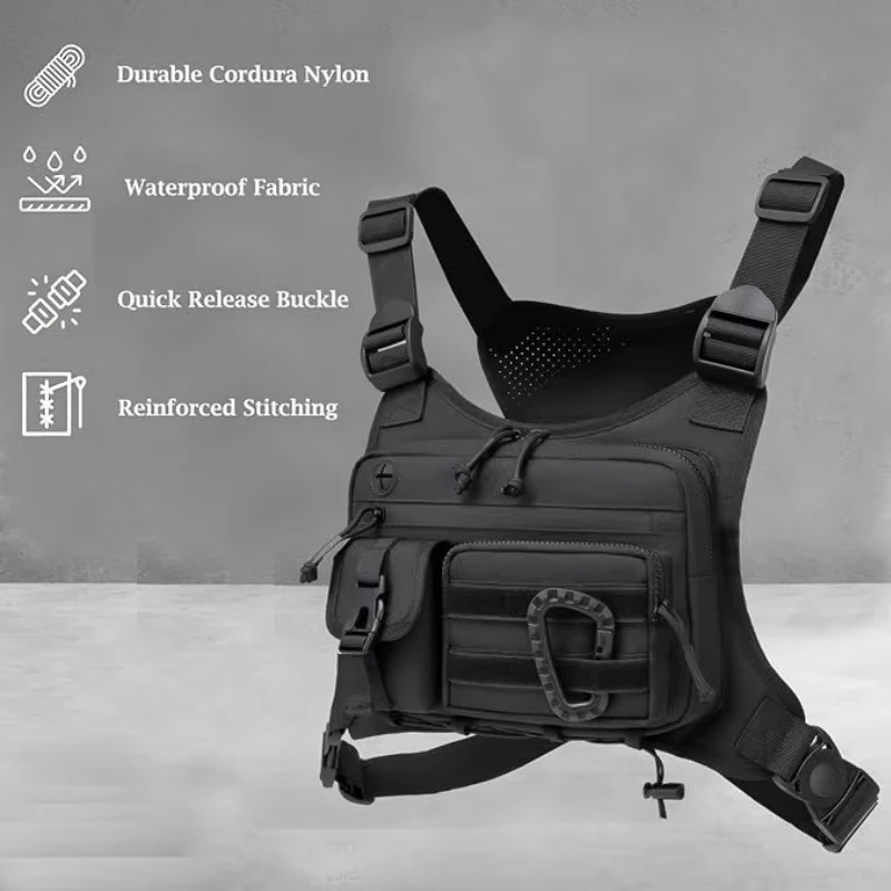 Tactical Chest Bags Men's And Women's Running Chest Bags Waterproof EDC Anti-Theft Backpack Equipment Outdoor Sports Training