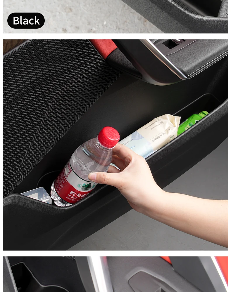 Für BMW X1 U11 2023 2024 Auto Tür Lagerung Box TPE Vorne Hinten Tür Slot Organizer Fach Armlehne Center konsole Box Auto Zubehör – Detail 21
