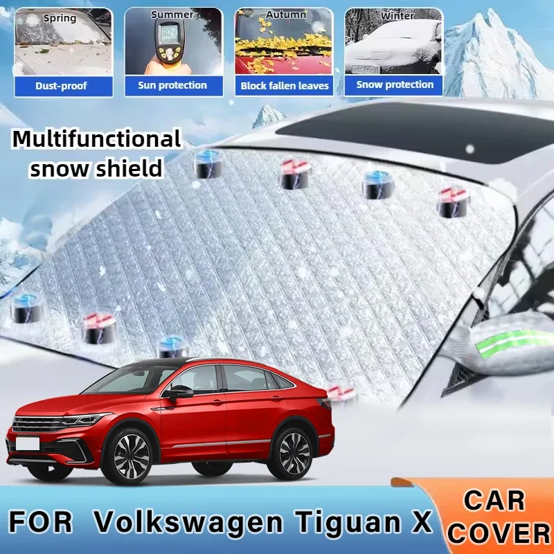 

Thickened Car Now Sunshade Windshield Cover With 5/9 Magnets UV Protection Anti Snow Sunlight For Volkswagen Tiguan X