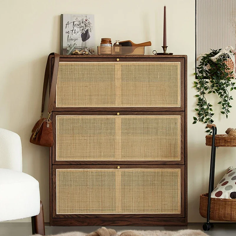 

Retro Rack Shoe Cabinets Space Saving Closet Shelf Narrow Vertical Shoe Cabinets Display Meubles Chaussures Hallway Furniture